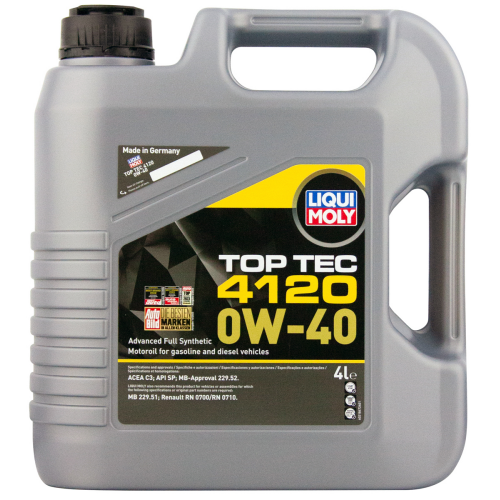 Синтетическое моторное масло Top Tec 4120 0W-40 - 4 л