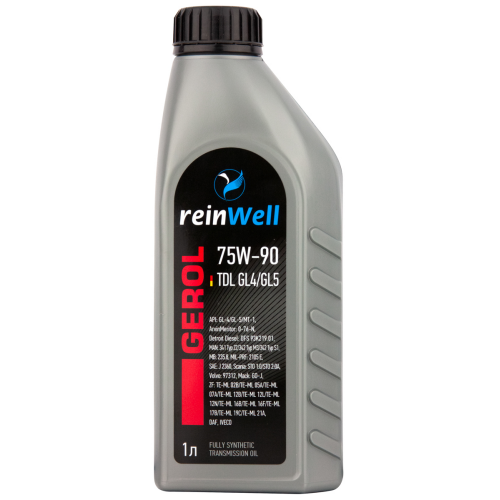 13701 ReinWell Трансмиссионное масло GEROL 75W-90 TDL GL4/GL5 (1л) - 1 л